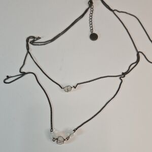 American West Bronze-Tone Double-Strand Necklace Crystal Accents Adjustable